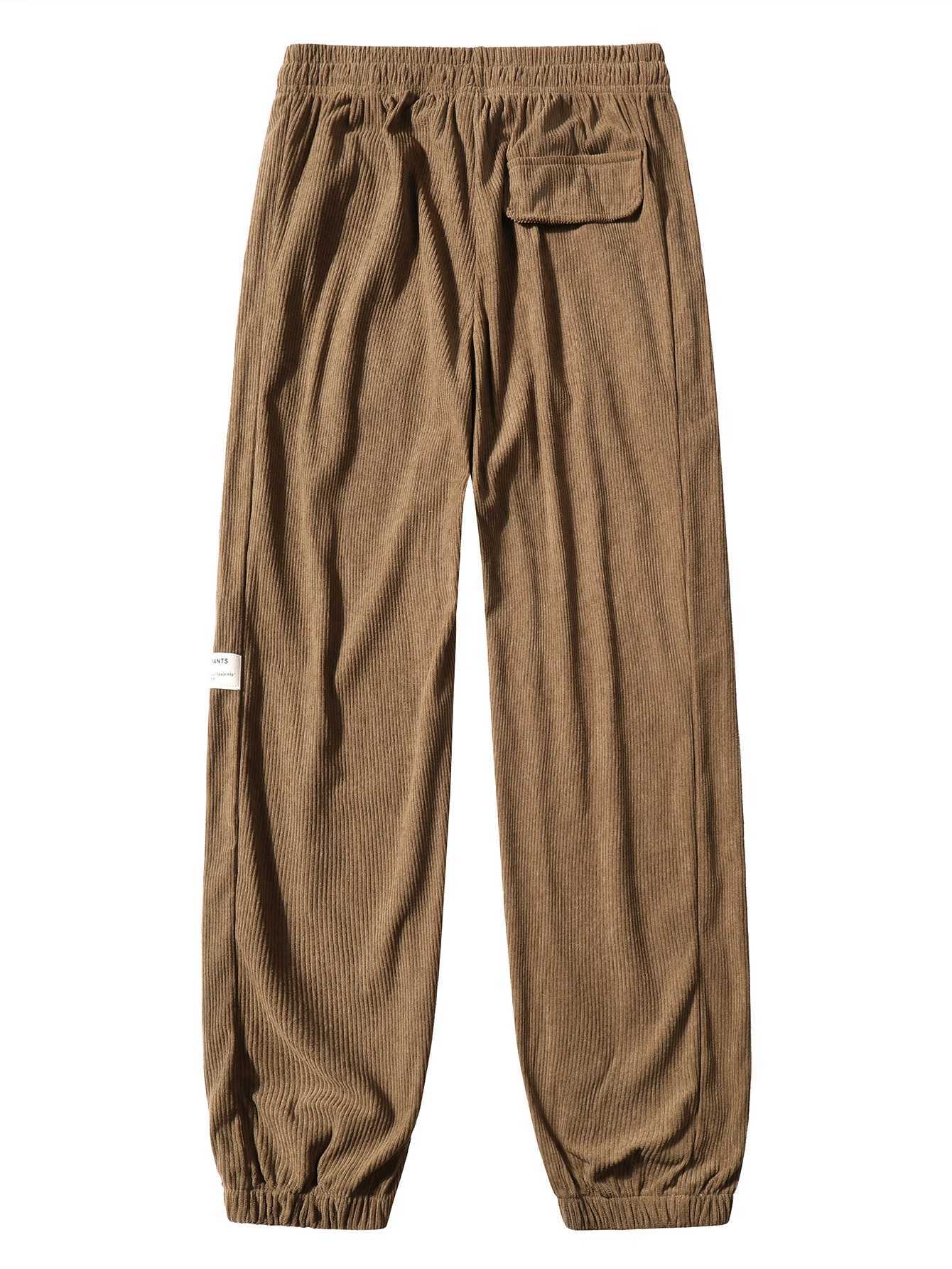 Baggy Corduroy Jogger Pants Men Tech Fleece Sweatpants Man Autumn Winter Casual Harem Pants Male Sport Bunched feetXJ250904