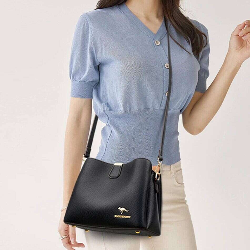 High Quality Women's Luxury Leather Handbag 3 Layers Multifunctional Bag For Women