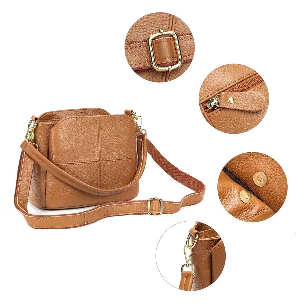 Genuine Leather women's crossbody High Quality First Layer Cowhide Shoulder bag large capacity versatile handbag for women