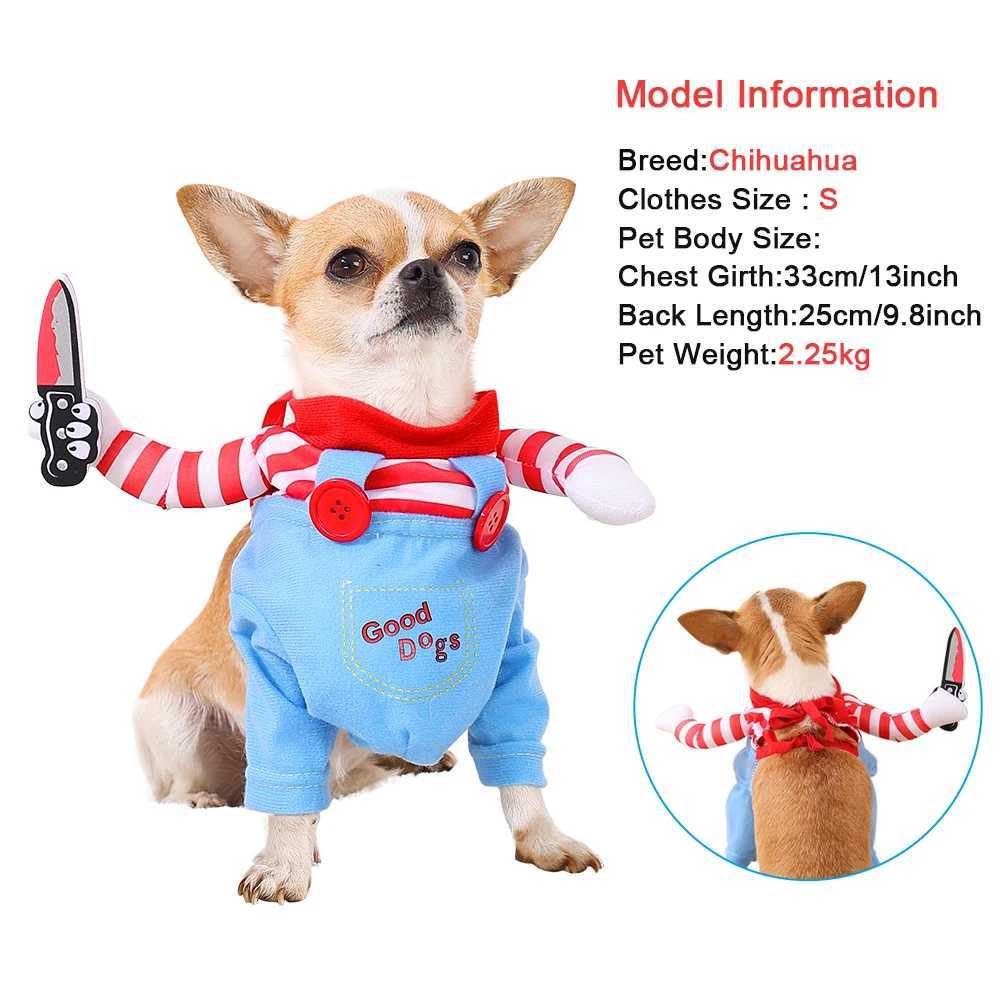 Halloween Cosplay Dog Costume For Small Medium Dogs Cats Funny Pet Party Puppy Clothes Yorkshire Chihuahua French Bulldog Coat W250904