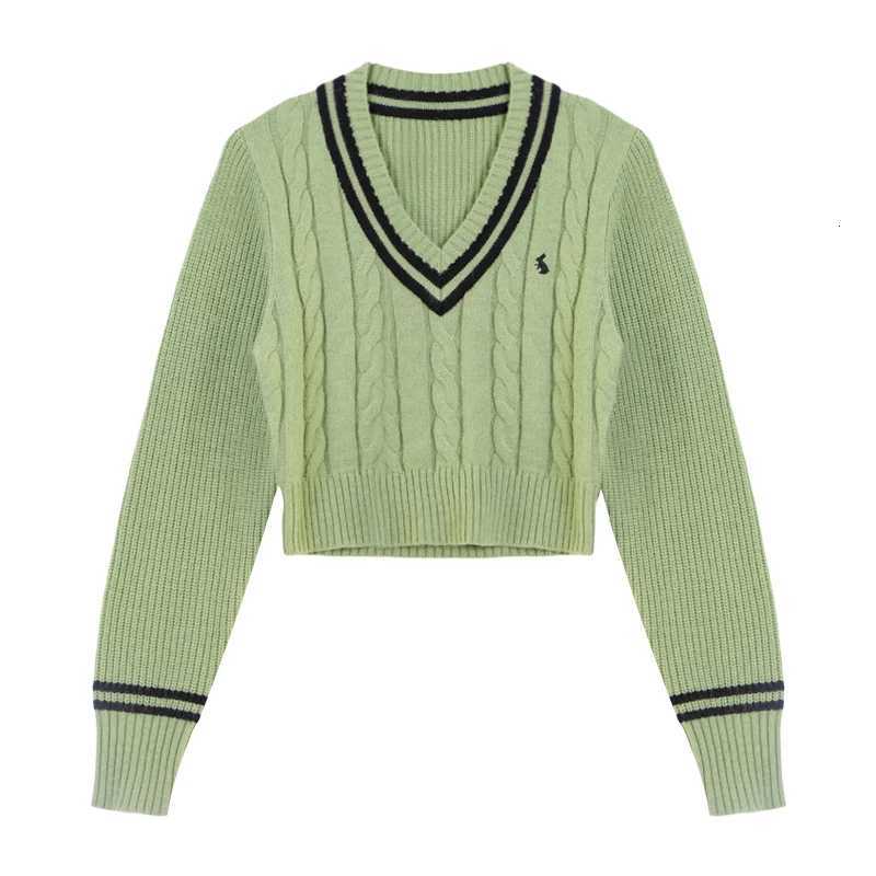 YuooMuoo Korean Fashion Sweaters Women Autumn Vneck Y2K Cartoon Embroidery Knitted Tops Winter Soft Basic Long Sleeve Pullovers M250904
