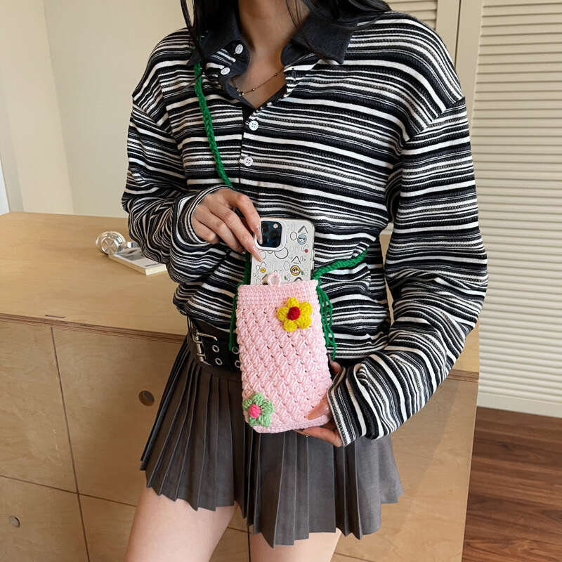 DHEssentials 2025 Mini Crossbody, Knit Flower Tote, Sweet Style Phone Bag