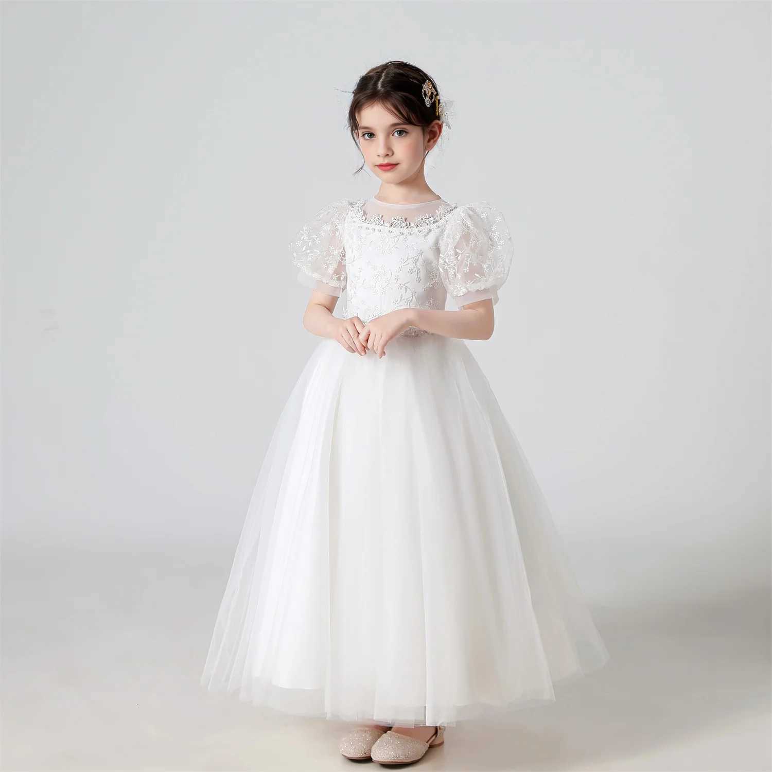Baby Girls Party Dresses Elegant Kids Wedding Prom Gown Flower Girl Children Birthday Ceremony Princess Dress For Girl Clothing Z250904