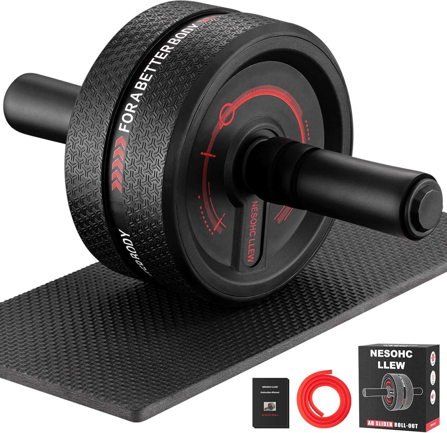 Ab Roller Wheel Abdominal Training Roller for MenWomen Abdominal Wheels Widened to 34 Rubber Tread of The Abdominal Wheel Upgraded Max Weight 490 lbs 