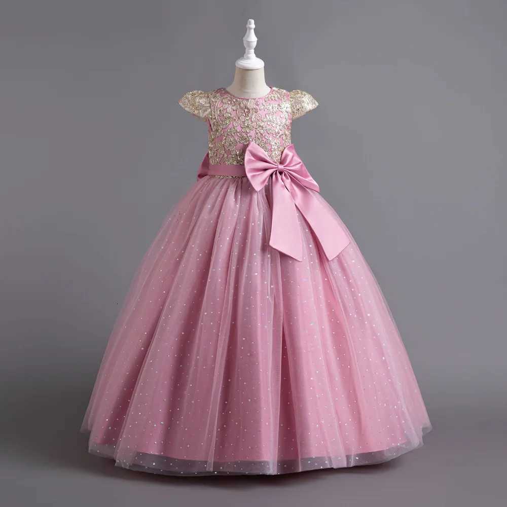 4-12-year-old Girl Dress Birthday ParTY Performance Clothing Sequins Dress Girl Wedding Bridesmaid ParTY Evening Dress Z250904