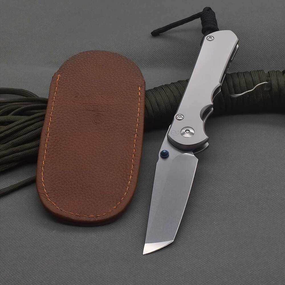1pc Tactical Folding knife with S35VN Steel Blade Full-Titanium construction, Spear Point, V-Ground Edge, ambidextrous design, lanyard hole Outdoor, H