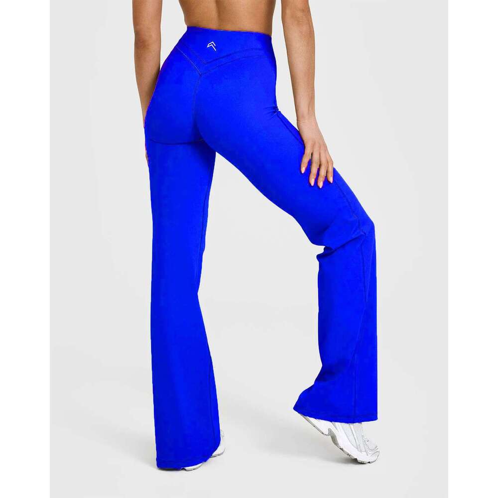 ONERACTIVE Crossover Waist - Naked Feel Flare Leggings, Bootcut Fiess Pants For Women Yoga Running Casual Wide Leg