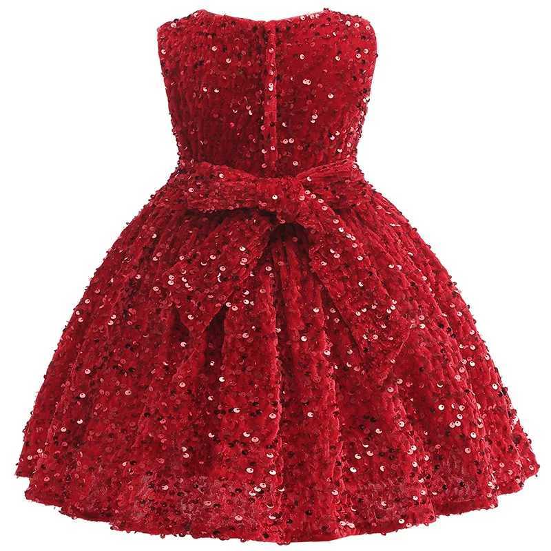 Luxury Dresses For Children Christmas Dress Sparkling Sequin Sleeveless Dress For Toddler Girls Formal Prom Party Pageant Gown Z250904