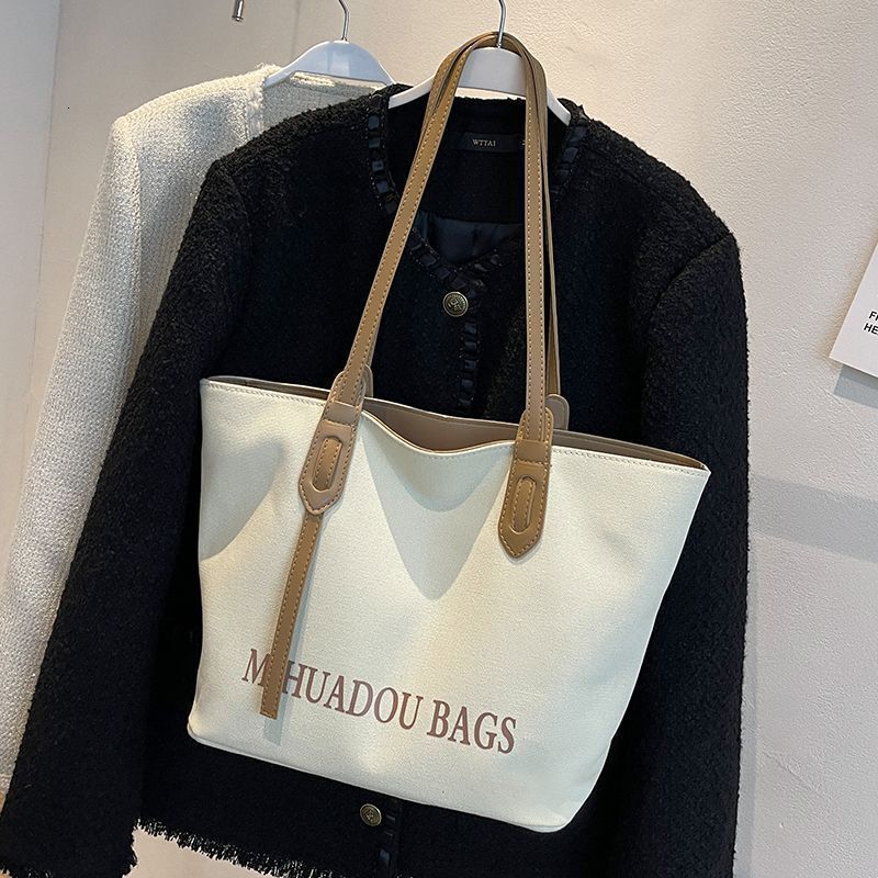 Luxury Bag Designer Free Shipping Canvas Bag For Women Large Capacity New 2024 High-end Fabric Handbag Tote Bag For Commuting