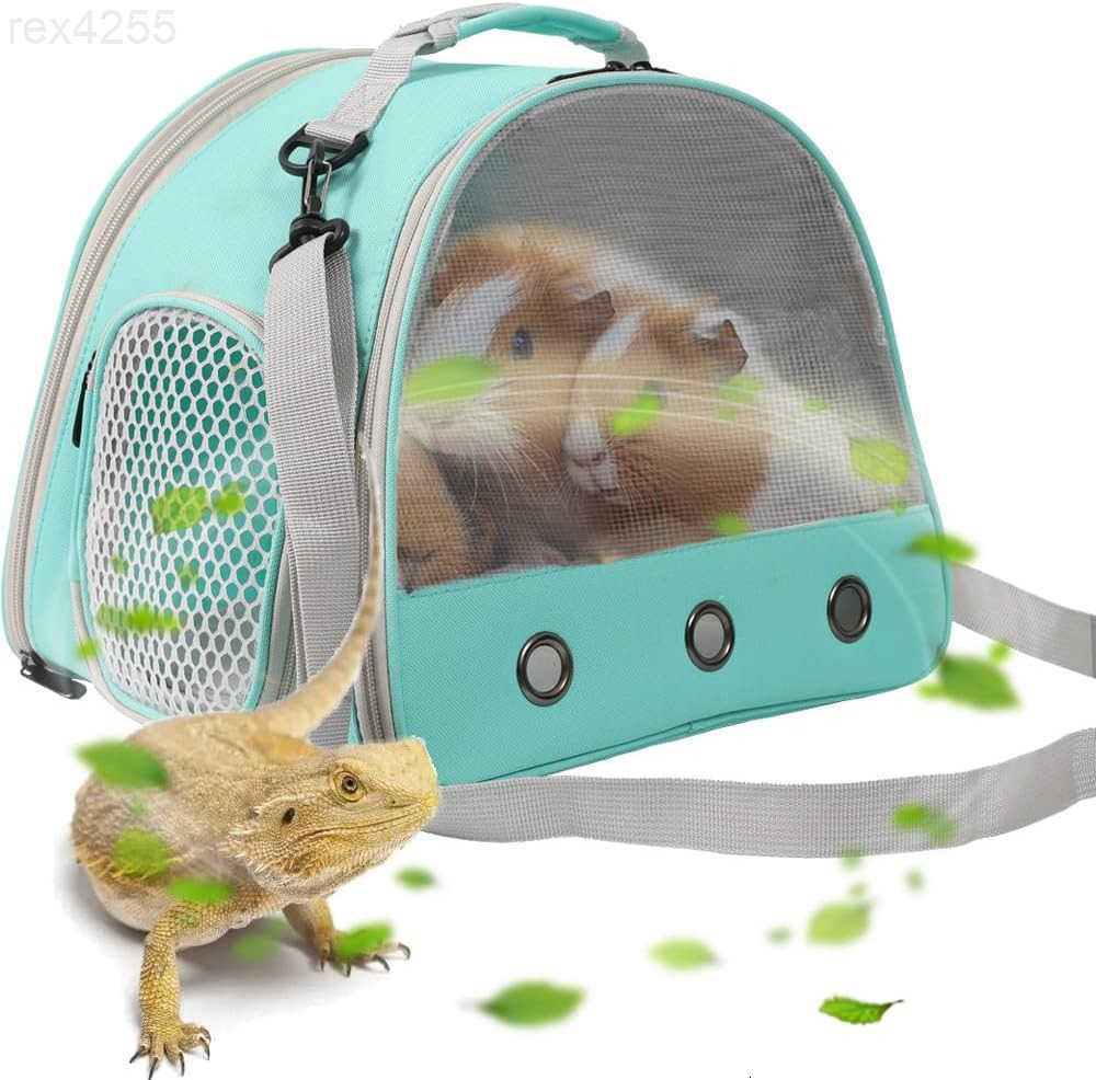 Travel CarrierLizards Carrier Small Animal Travel Carrier for Sugar Glider Hedgehog Rat Parrot Bird Guinea Pig Portable Guinea Pig Travel Bag for 2W25