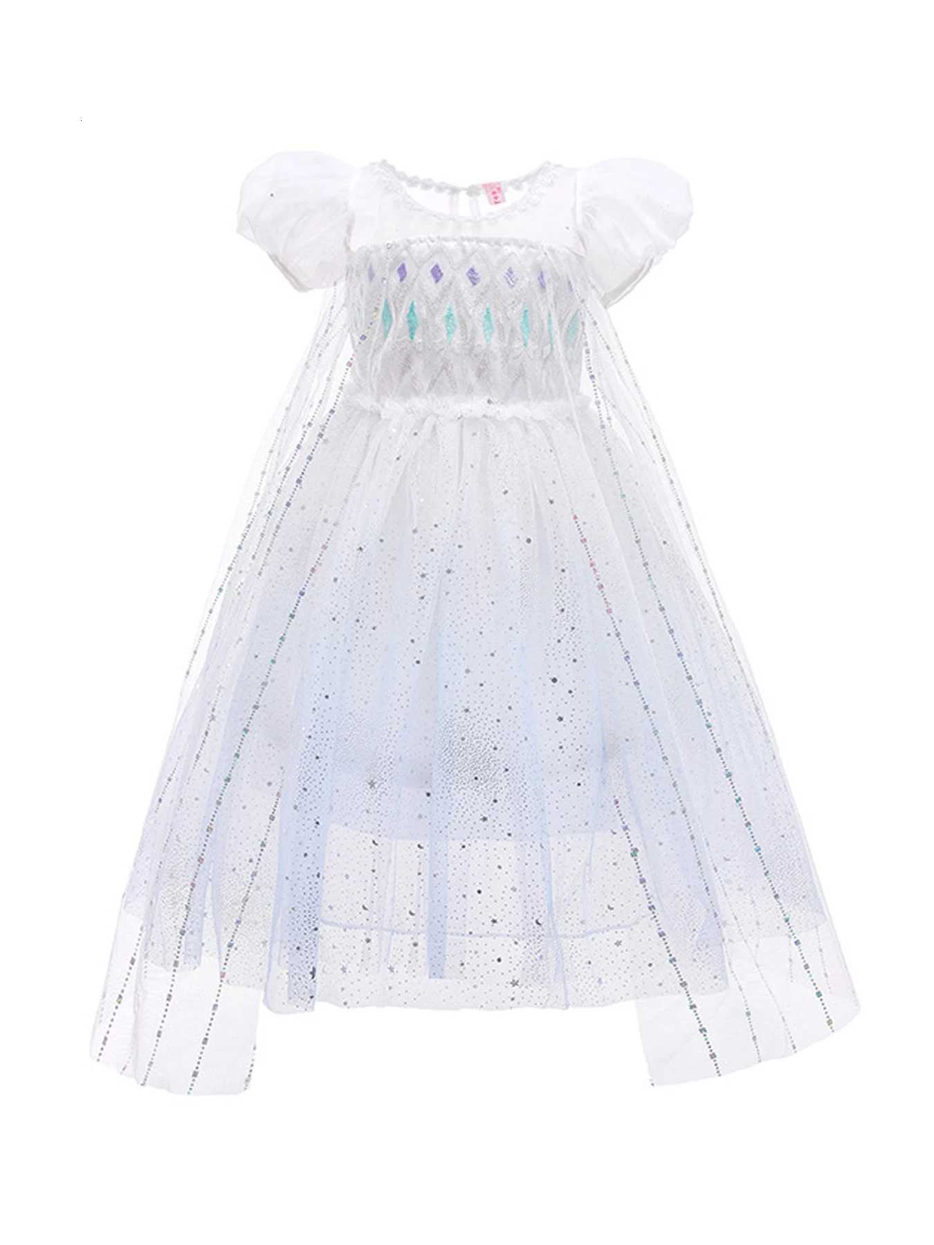 Girls Princess Costume Embroidered Puff Sleeve Casual Dress for Party Birthday Dress Up Kids Clothes Z250904