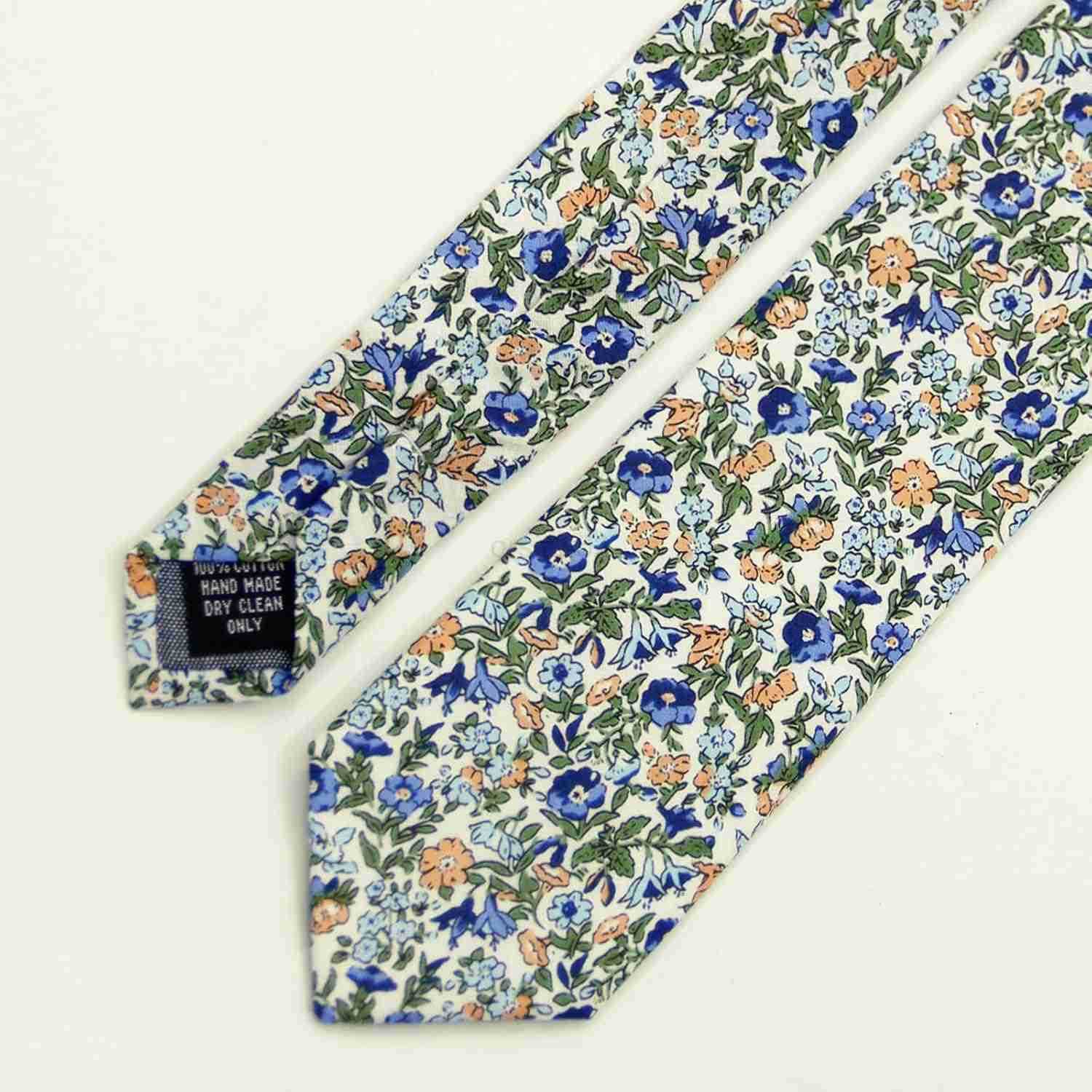 Mens Cotton Floral Neck Tie 256 Printed Skinny TieW250904