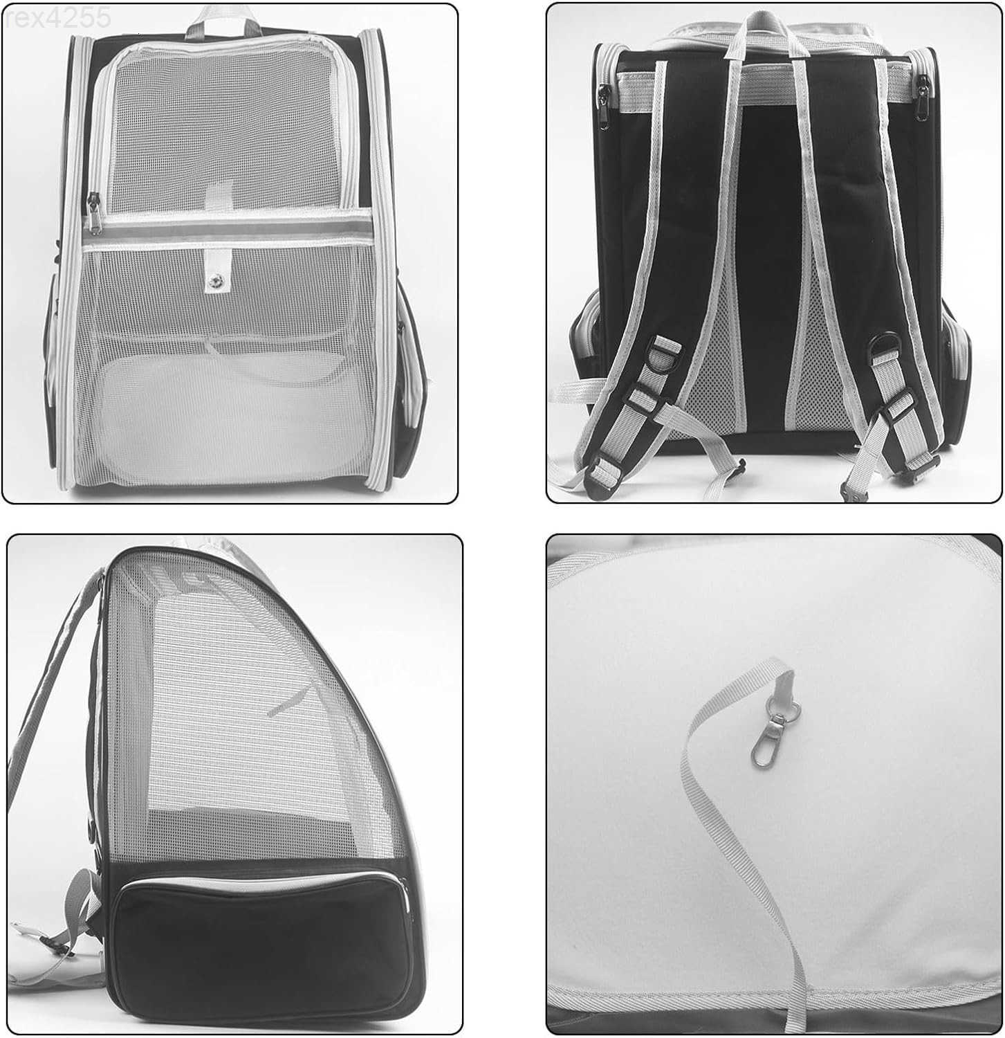 Cat Carrier Backpack Dog Backpack Ventilate Pet Cats Puppy Dogs Birds Bunny Backpack for Travel Indoor Outdoor UseBlackW250904