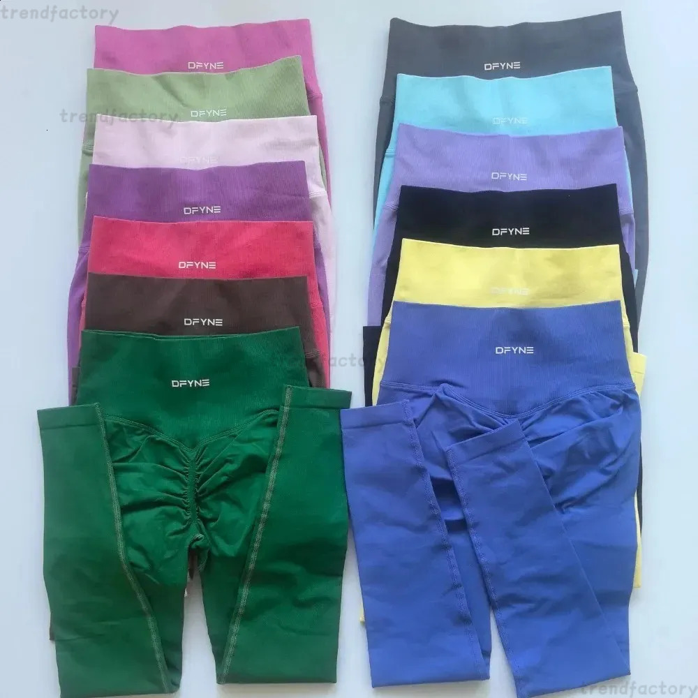 Dyfnes Dynamic For Women High Waist Yoga Legging Seamless Scrunch Bum Gym Leggings Workout Sports Tights Stretchy Fashion Pants 8Da