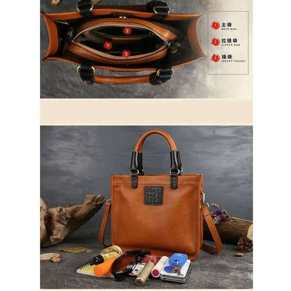 MOTAORA Genuine Cowhide Leather Handbag Shoulder Crossbody Bag Top Handle Large Vintage Designer Purse for Women 2025 NEW