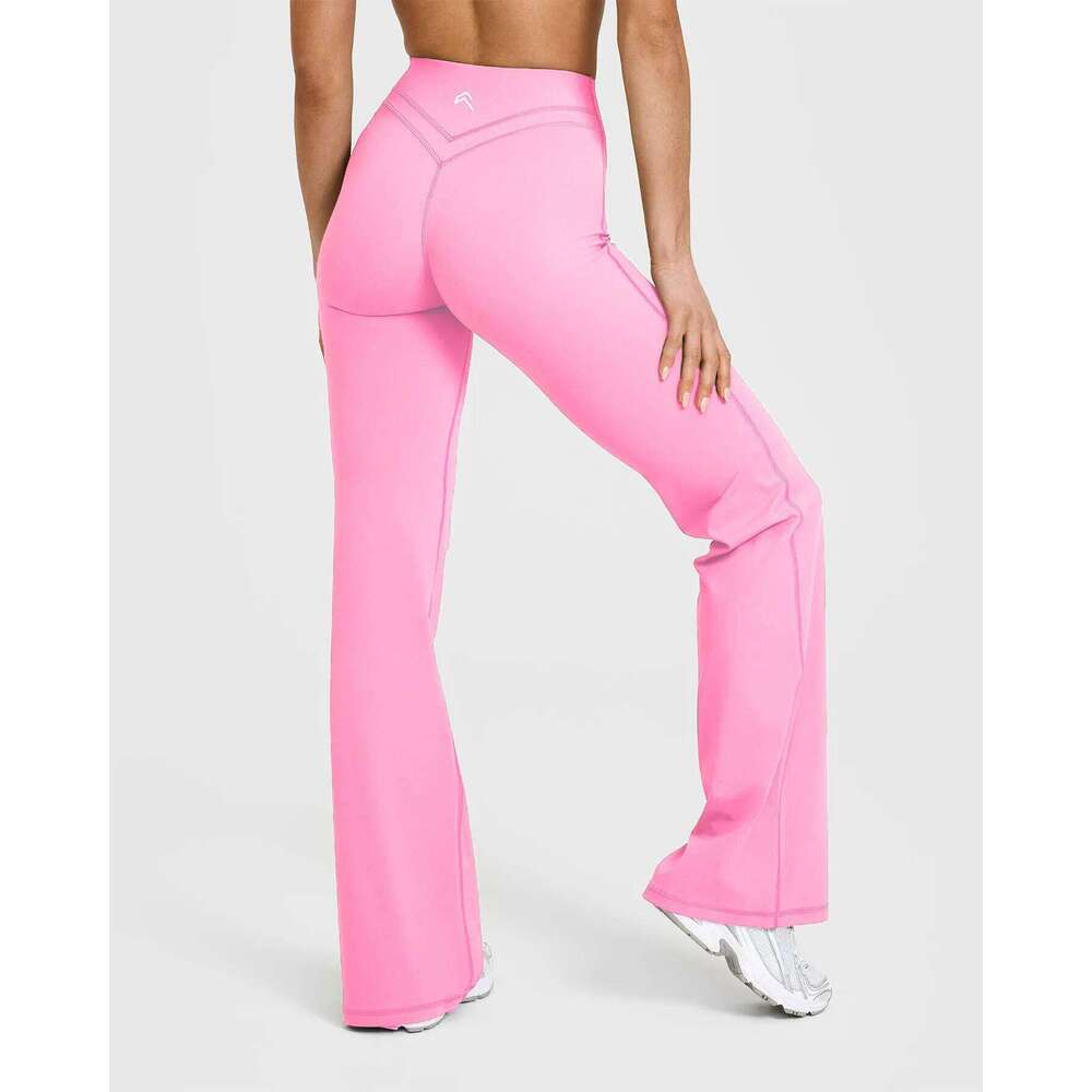 ONERACTIVE Crossover Waist - Naked Feel Flare Leggings, Bootcut Fiess Pants For Women Yoga Running Casual Wide Leg