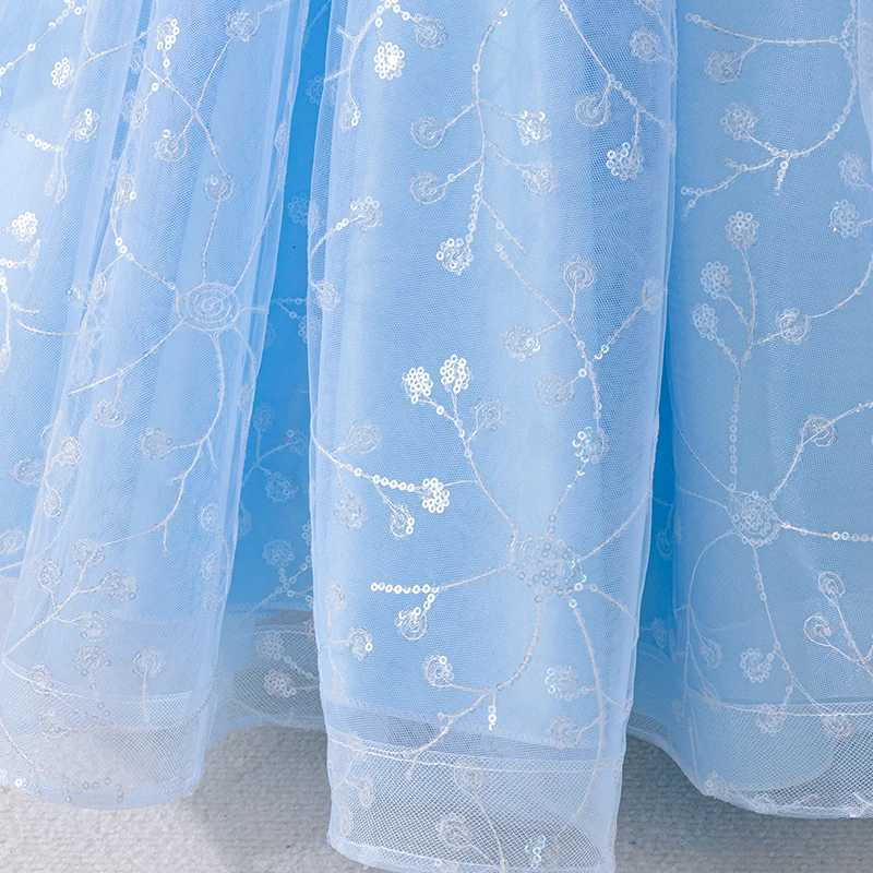 Girls Princess Dress Summer Semi-High Neck Embroidered Sequins And Pearl Decorations And Piano Performance Children Girls Dress Z250904