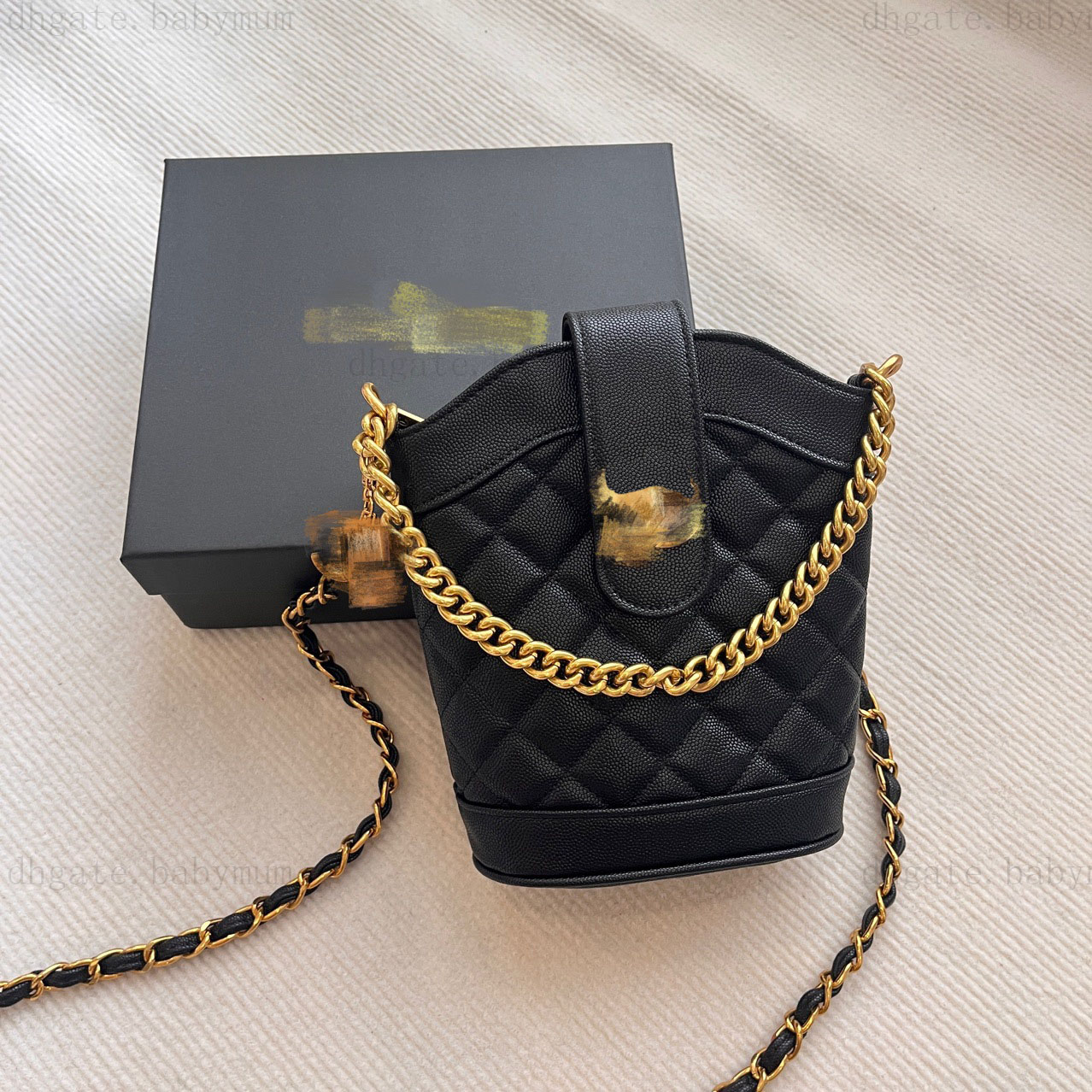 designer rhombus womens vintage outdoor phone bucket chian lady exquisite leather crossbody bag