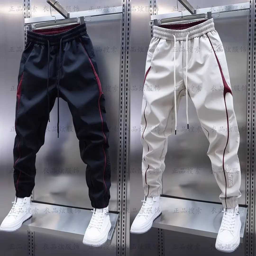 Spring Mens Black Joggers Korean High Street Sports Trousers Cotton 9Minute Sweatpants Fashionable Mens Clothing 2025 NewXJ250904