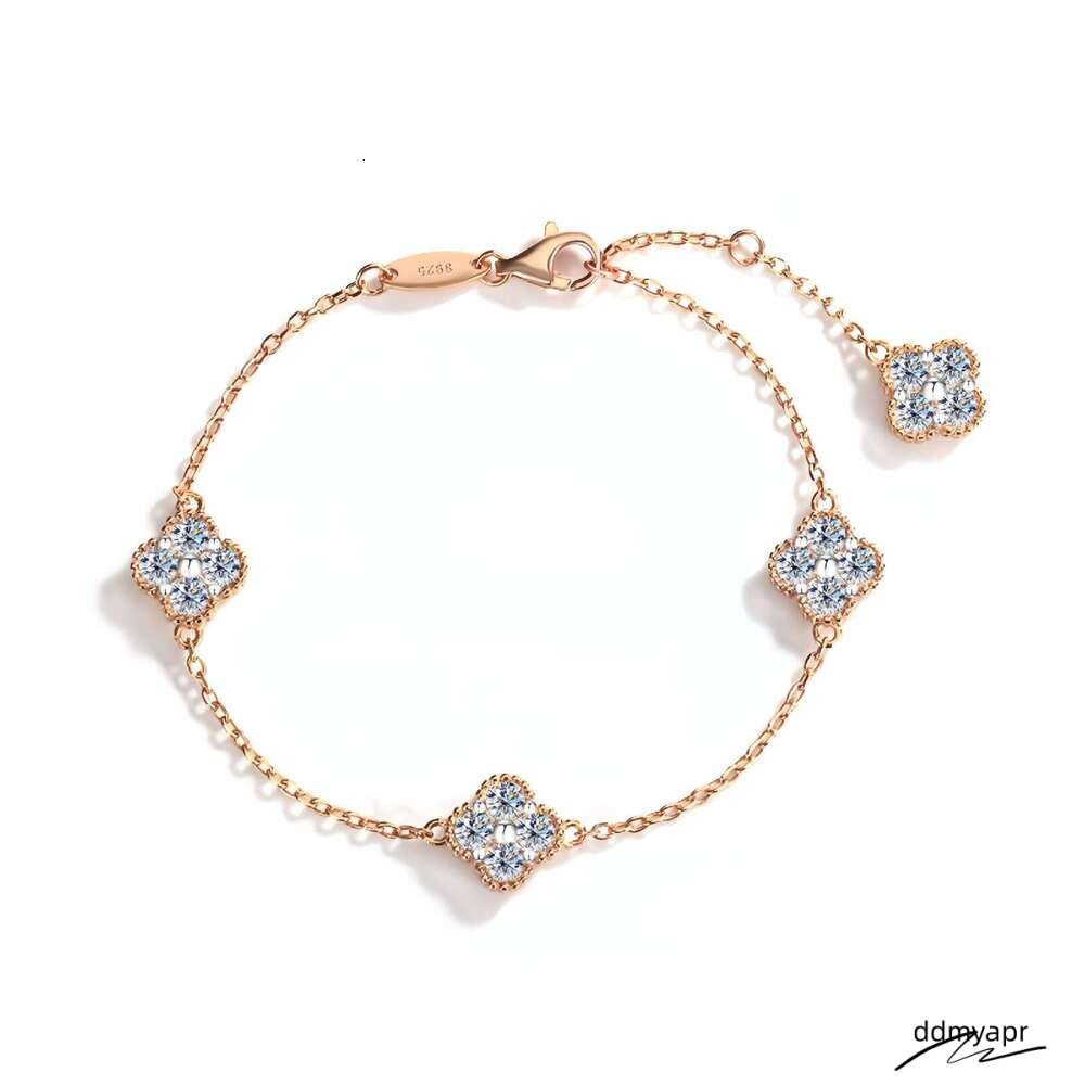 Gold Plated S Sier Moissanite Tennis Bracelet For Women VVS Dia Quality With Ddmyday GRA Certificate, Elegant Charm Jewelry Ddmyday