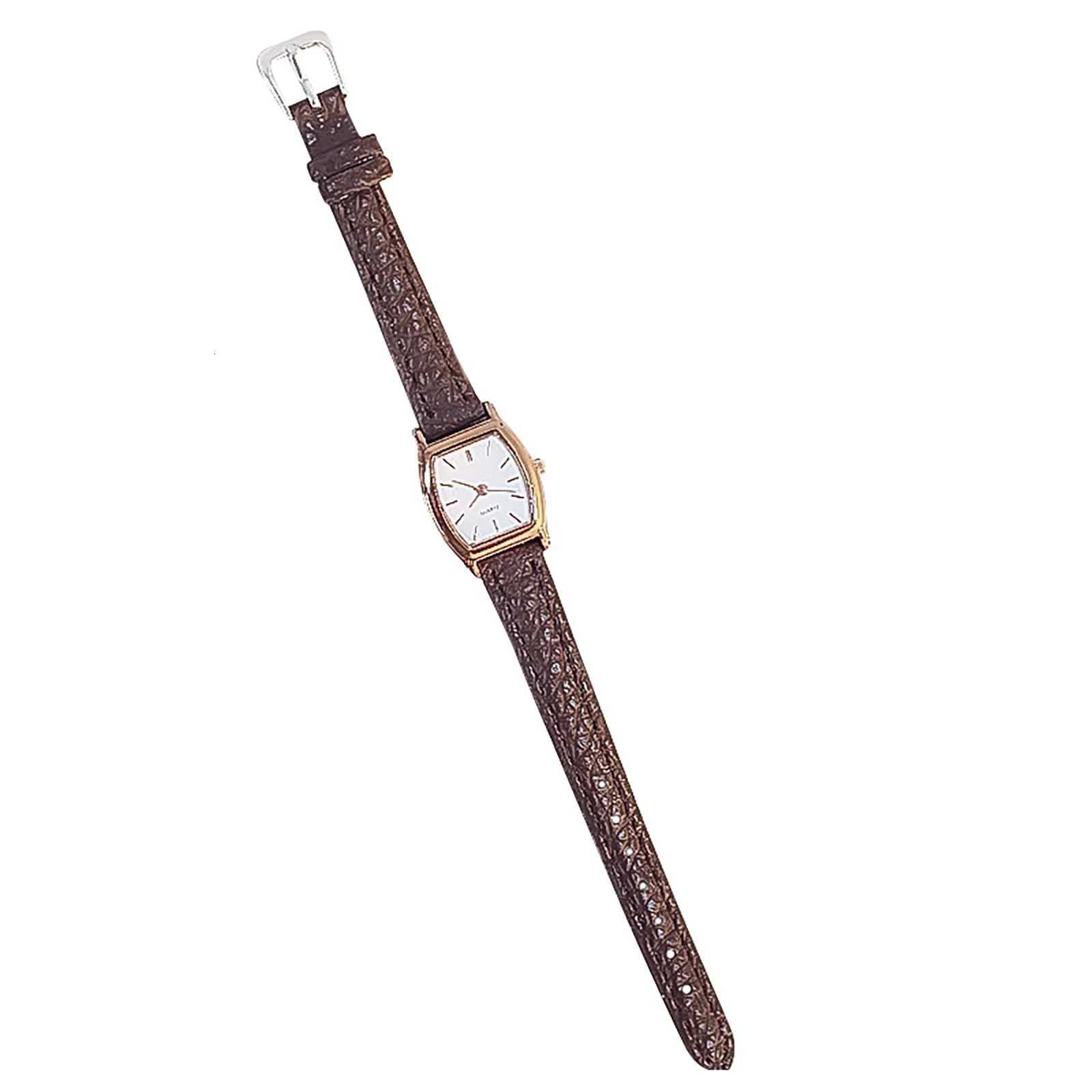 Wens Simple Vintage Watches Retro Brown Dial Wristwatch Leather Strap Wrist Watch High Quality Ladies Casual Bracelet Relojes X250904
