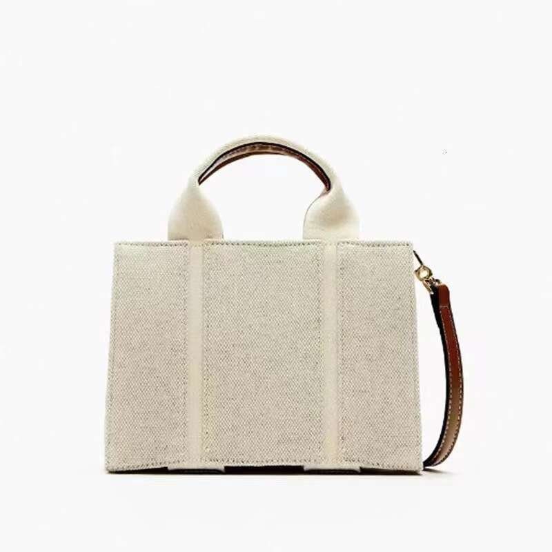 DHEssentials 2025 Women's Mini Canvas Bag Beige Small Square Crossbody Handbag Urban Minimalist Daily Tote