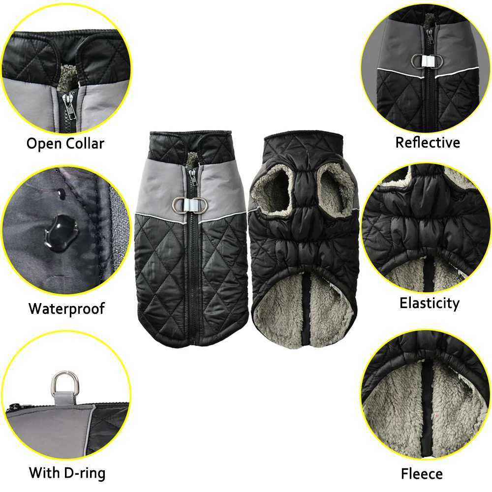 Warm Dog Clothes For Small Medium Dogs Cat Windproof Waterproof With Dring Elasticity Puppy et Yorkshire Pet Fleece Costume W250904
