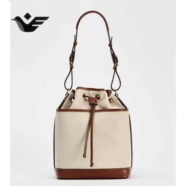 Feiyan Free Shipping New Designer Bag Luxury Shopping Bag Z Brand Cross-border Bucket Bag Denim Patchwork PU Shoulder Bag Foreign Trade High Capacity 