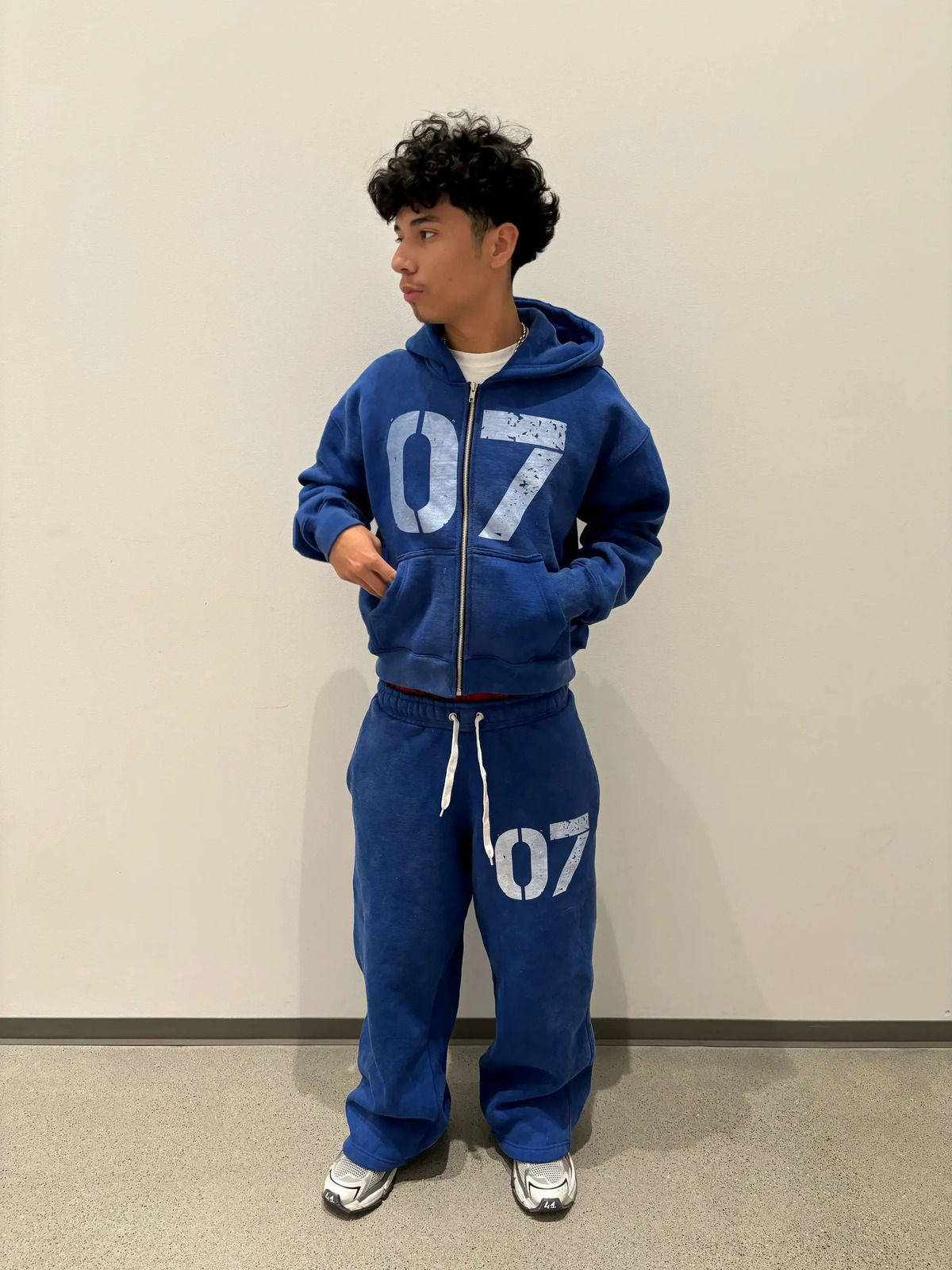Blue Pants Suit Sweatpants Clothing Trousers Men Sport Vintage Joggers Hip Hop American Harajuku Korean Cargo Jogger Retro Baggy 250904