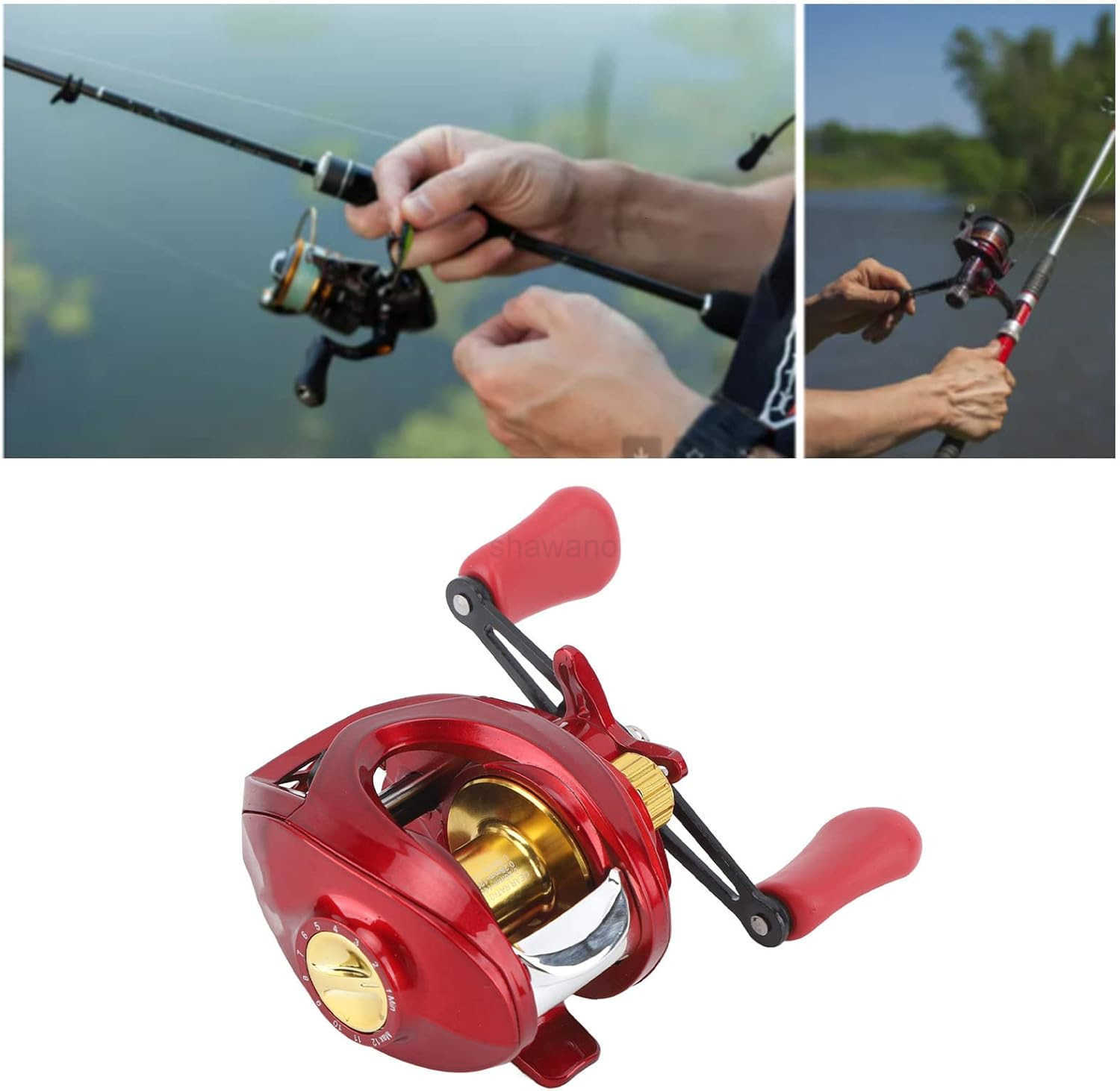 Baitcasting Wheel Smoothly Casting Retrieving Metal Fishing Reel for Sea Lake River W250904