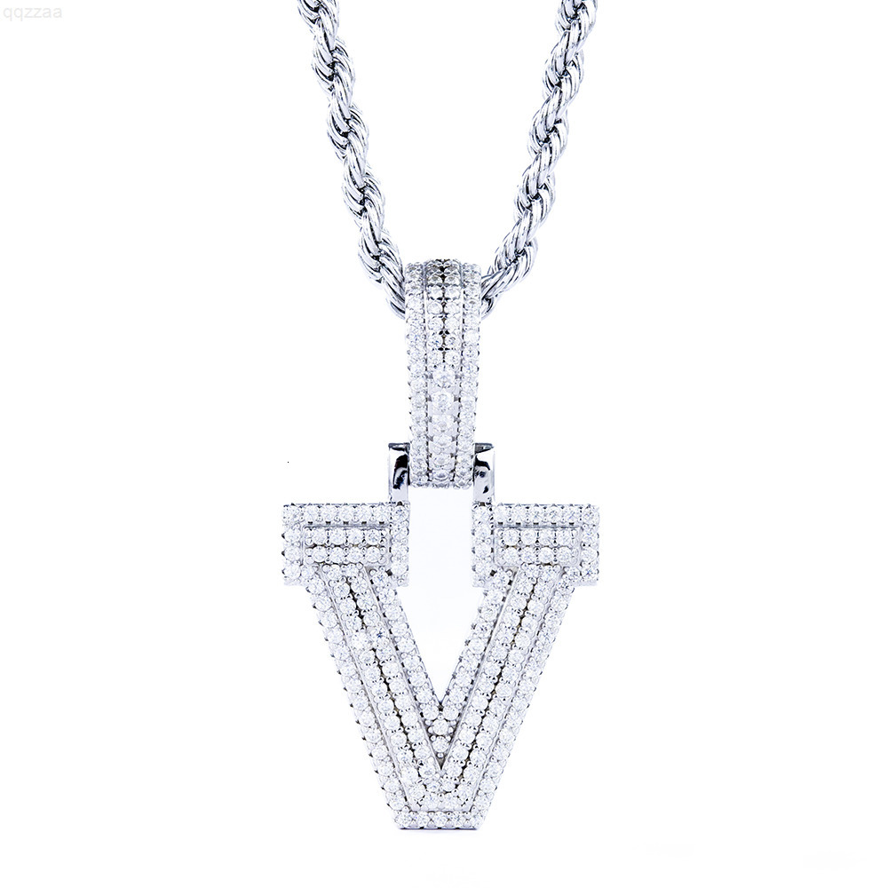 Pass Diamond Tester Wholesale VVS Moissanite Letter Pendant for Men Women Hip Hop Jewelry Charms Pendant for Gift Party