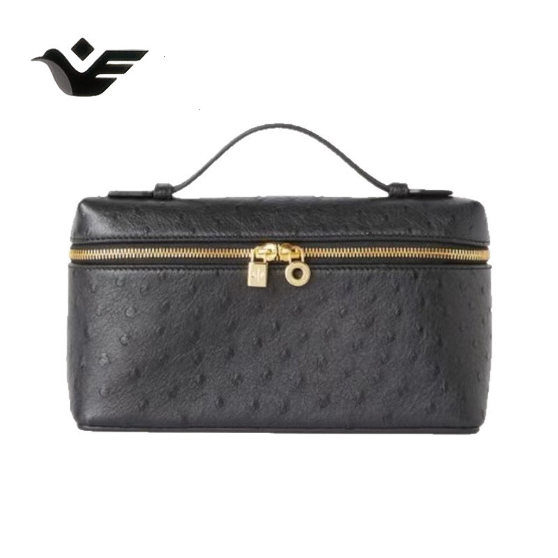 Feiyan Free Shipping New Designer Bag Luxury Shopping Bag Ostrich Pattern Lunch Box Bag Retro Fashion Versatile Trendy Single Shoulder Handbag Crossbo
