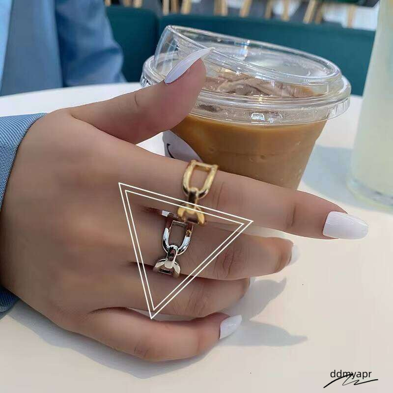 Geometric Gold Stainless Steel - Adjustable Open Cuff Minimalist Finger Ring For Women Ddmyday & Men (Trendy 2025 Spring Collection) Ddmyday