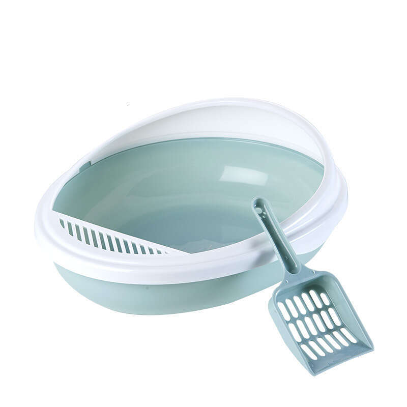 famous brand Small Creative Eggshell Box Nest Oval Semi Enclosed Toilet Pet Supplies With Cat Litter Scoop