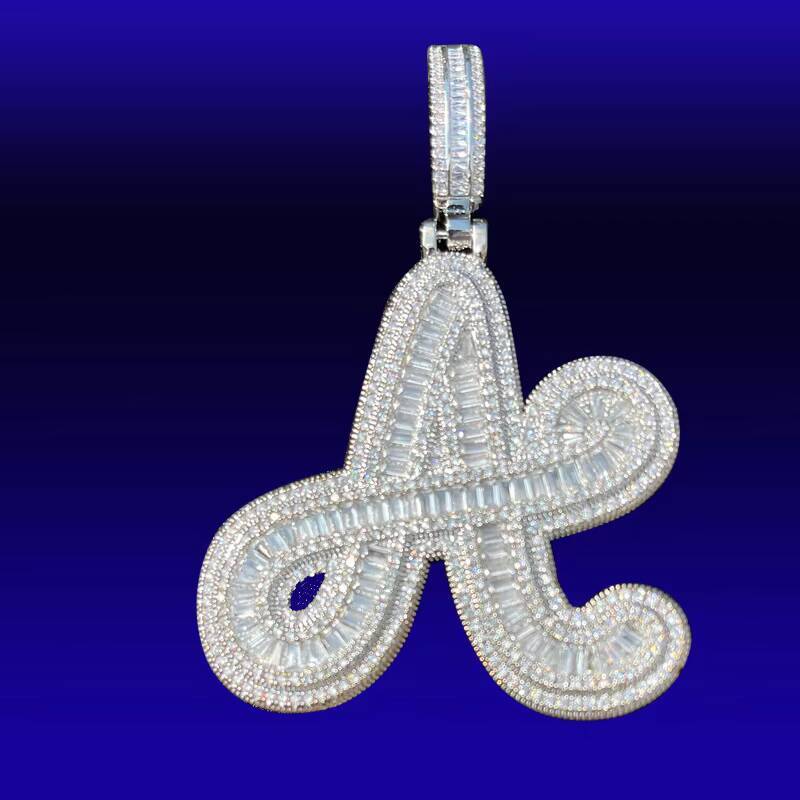 High Quality Single Letter Pendant Brass DIY Personality Creative Gold Plated Necklace