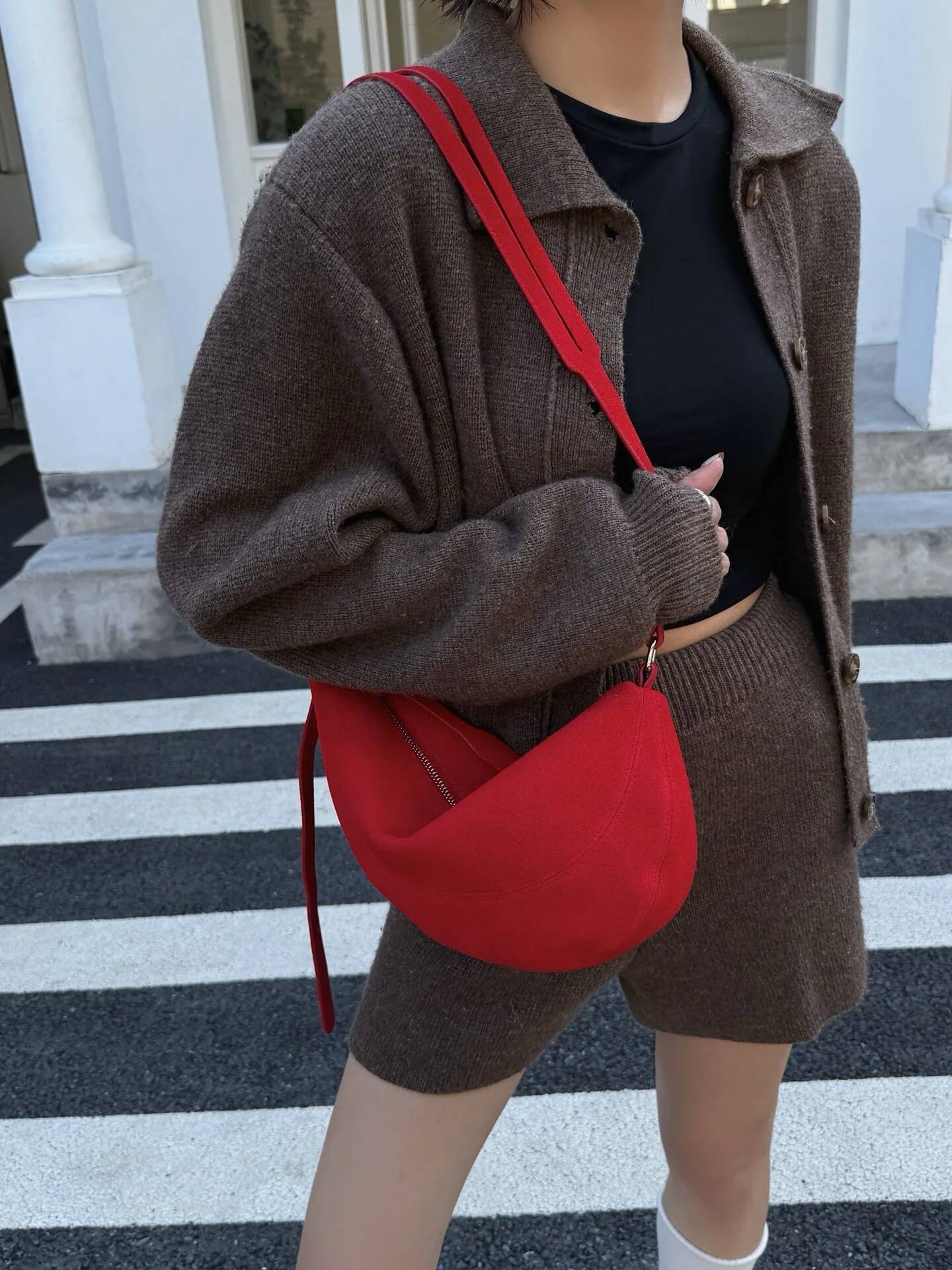 Small fresh dumpling Japanese one-shoulder crossbody bags, daily commuting men's and women's couple bags