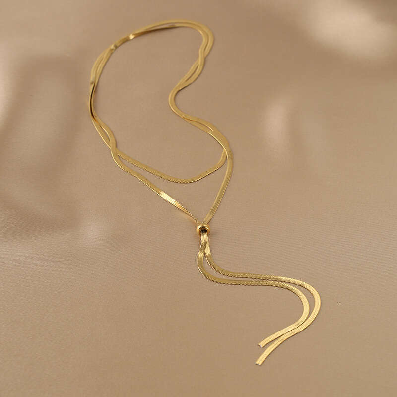 Starfish Shell Pearl Accessories Fashionable Light High-end Gold Titanium Steel Jewelry Set