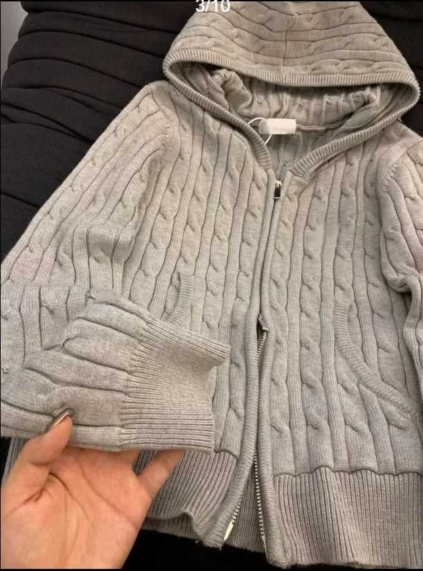 Fashion Vintage American Solid Knitted American Cardigan Harajuku All Match Punk Jumpers Y2k Aesthetic Spring Autumn Clothes S250904