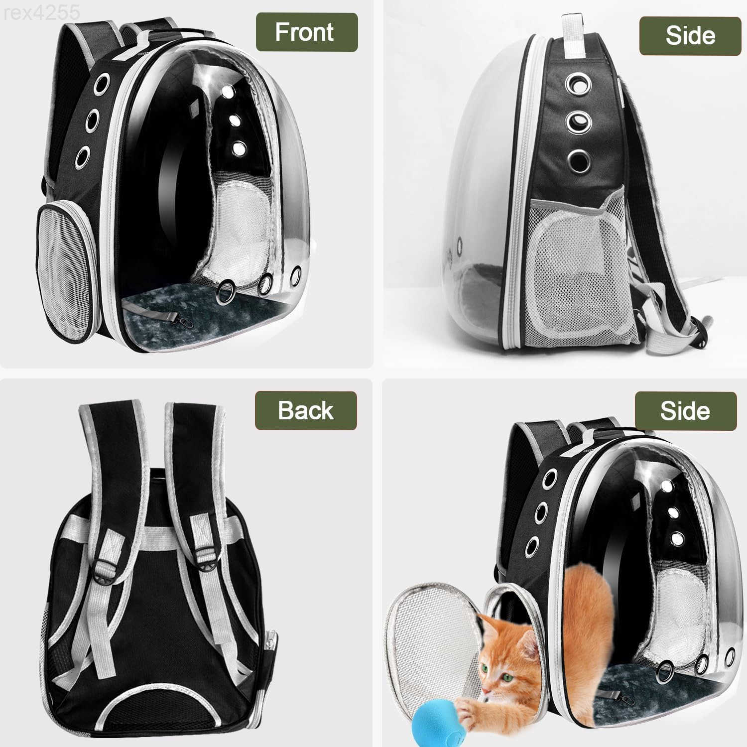 Cat Backpack Carrier Pet Cat Carrier with Ventilated Design for Carrying Puppy Cats Pet Carrier Backpack for TravelingHikingCampingOutdoors Airline Ap