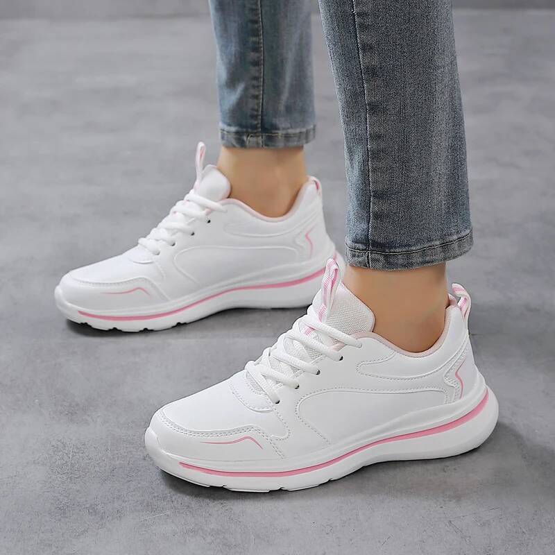 Women Casual Running Sport Mesh Breathable Female Walking Jogging Shoes Comfortable Black White Tennis Sneakers ddmysaturn
