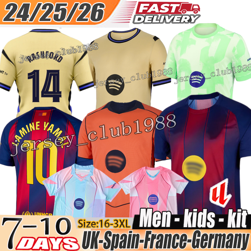 Soccer Jerseys #10 LAMINE YAMAL jersey RAPHINHA PEDRI GAVI football kit RASHFORD LEWANDOWSKI R.Araujo F. DE JONG GAVI KOUNDE barcalona jersey 25 26 football kits