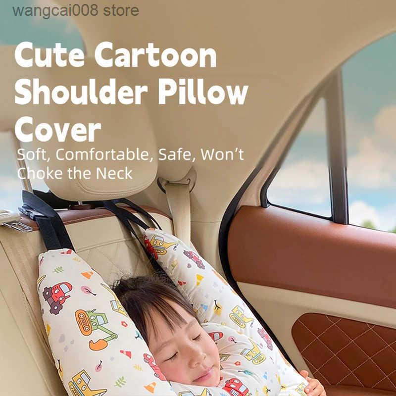 Prevent Leaning Head Back Seat Sleeping Comfort During Long Distance Travel Kids Car Neck Pillow with Seat Belt Safety Sleep Aid S250904