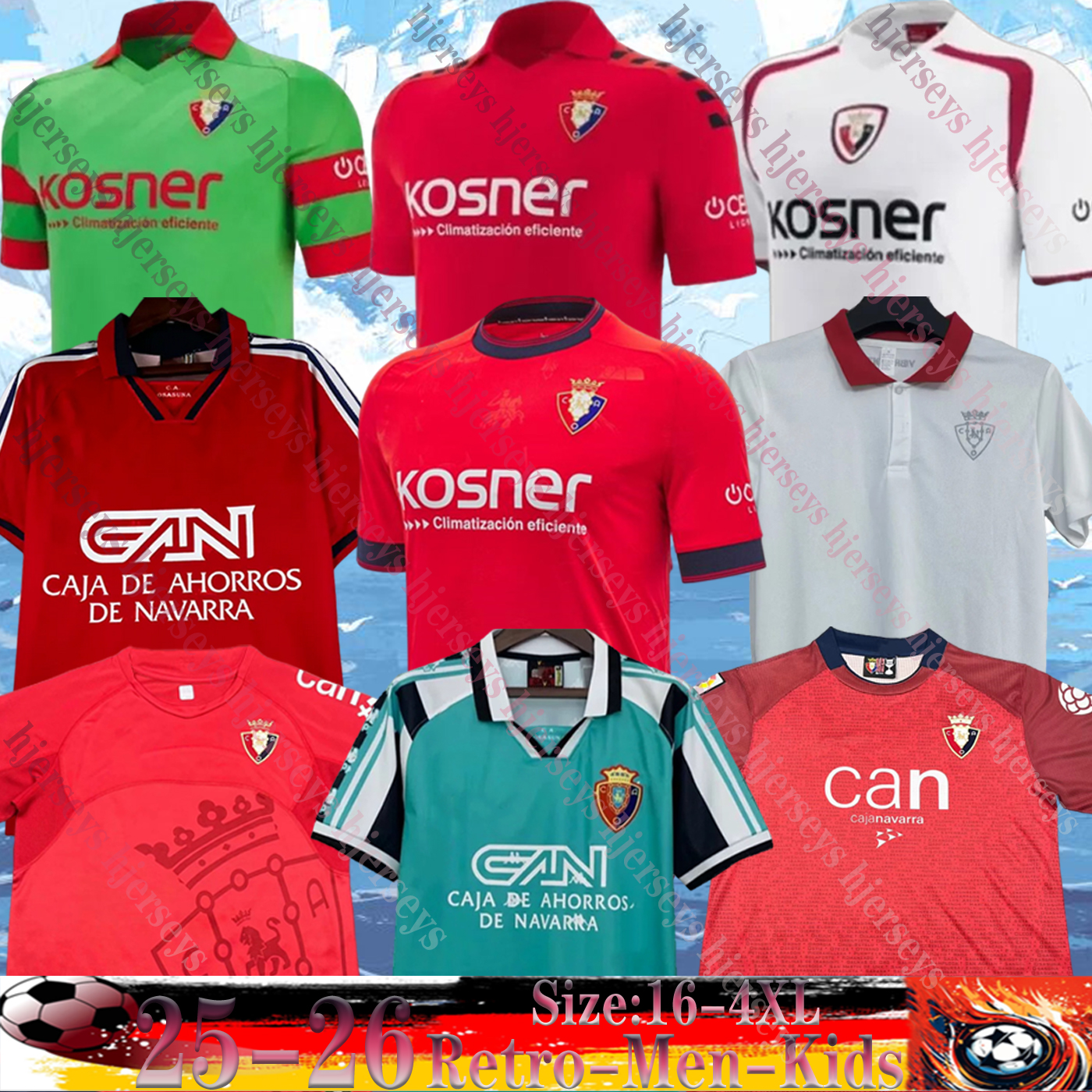 25 26 OSASUNA soccer jersey DAVID GARCiA CHIMY aVILA CAMISETA EQUIPACIoN ADULTO Retro 96 97 04 05 10 12 TORRES MONCAYOLA MANU SANCHEZ Home Away Men kids Football shirts