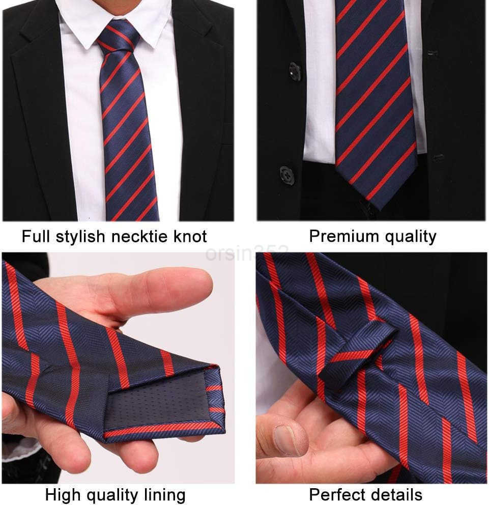 Mens Necktie Classic Silk Tie Woven Jacquard Neck Ties 6 PCSW250903