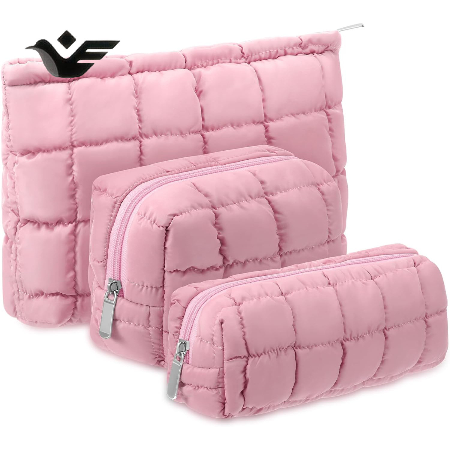 Feiyan Free Shipping New Designer Bag Luxury Shopping Bag Down Filled Cotton Cosmetic Bag Solid Color Clutch Bag Large Capacity Portable Storage Bag