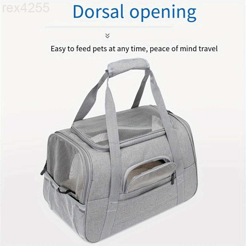 Cat Carriers Dog Carriers Pet Carriers AirlineApproved SoftSided Bag for Cats Small Dogs Up to 15 lb Foldable Breathable Mesh Privacy Cover Washable L