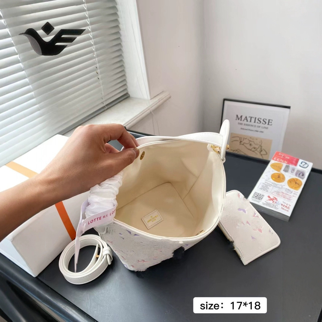 Feiyan Free Shipping New Designer Bag Luxury Shopping Bag Style Monogram Bucket Bag With Bowknot Versatile Crossbody And Shoulder Bag For Commuting