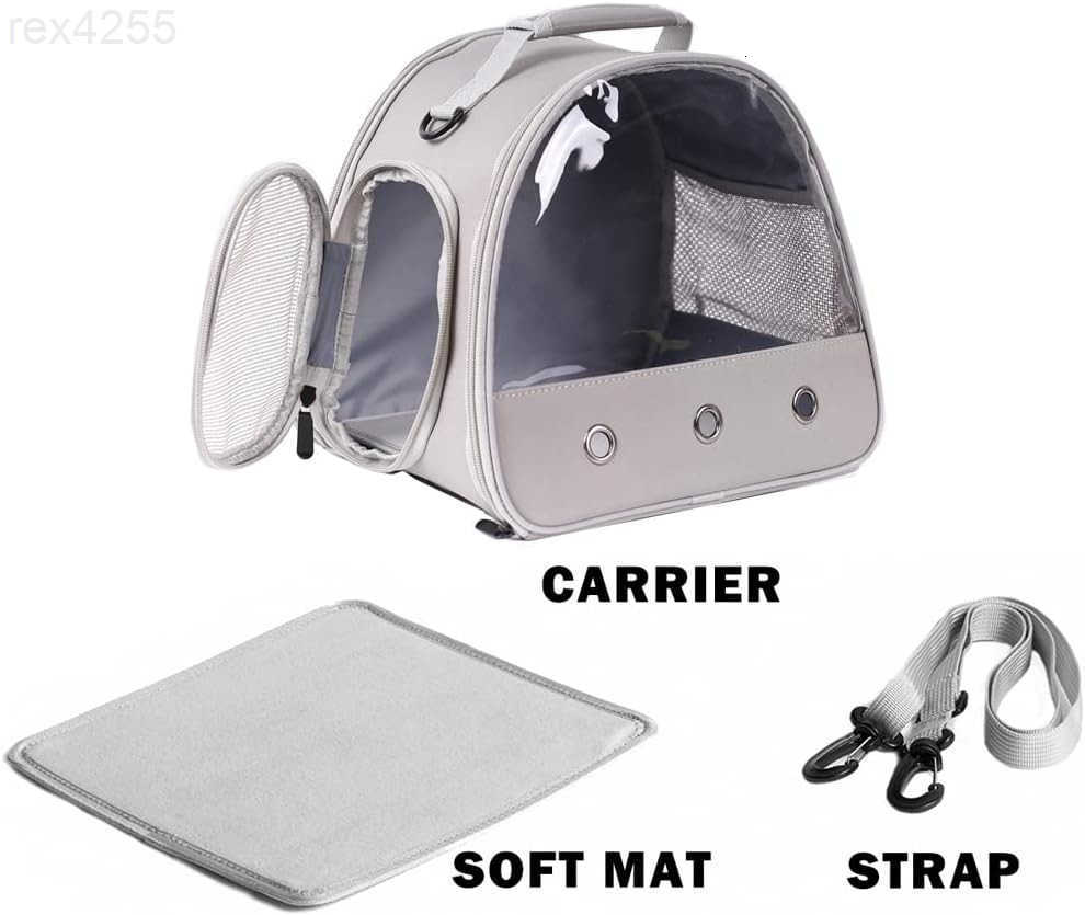 Pig Carrier Backpack Clear Bubble Window Backpack for Guinea Pig Bunny Rat Bird Black CarrierW250904