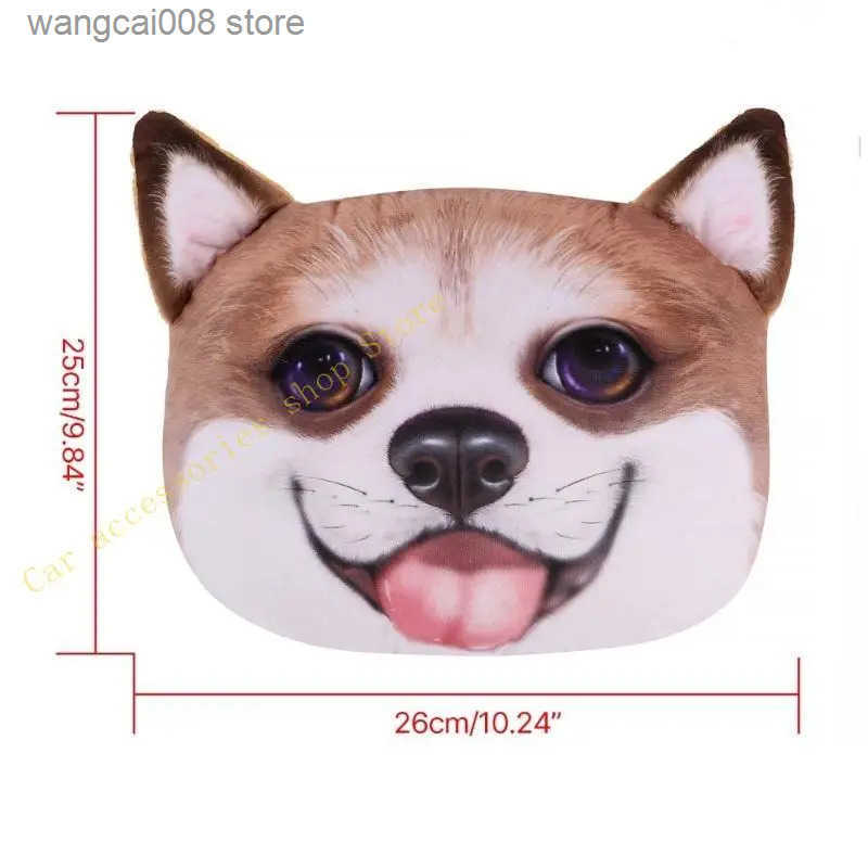 T21E Novelty Head Support Cushion Dog Neck Pillow Car Soft Head Rest Cushion S250904