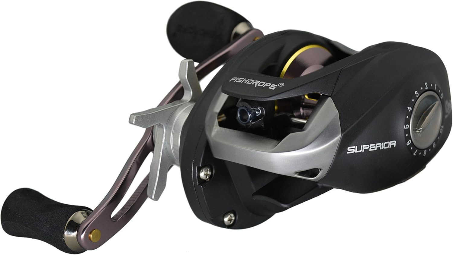 Baitcaster Reels 111 Shielded Stainless Steel Ball Bearings Baitcasting Reel175LB Drag with Magnetic Braking System High Speed 721 Gear Ratio Fishing 